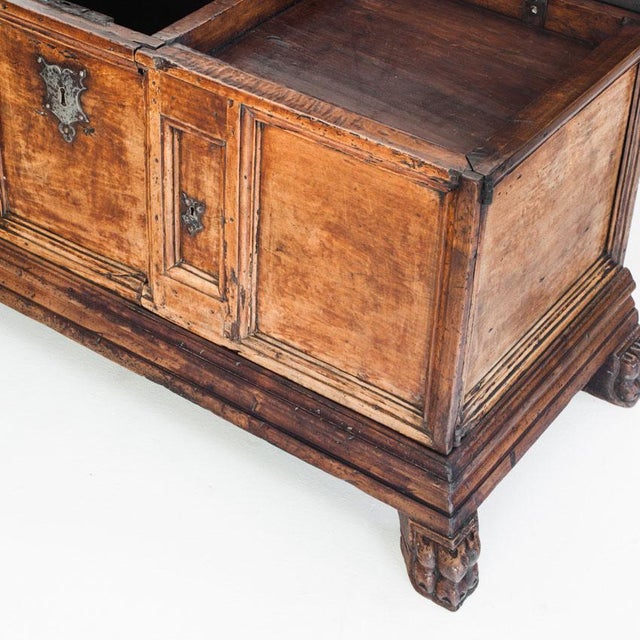 18th Century Catalan Bridal Chest in Walnut For Sale - Image 6 of 18