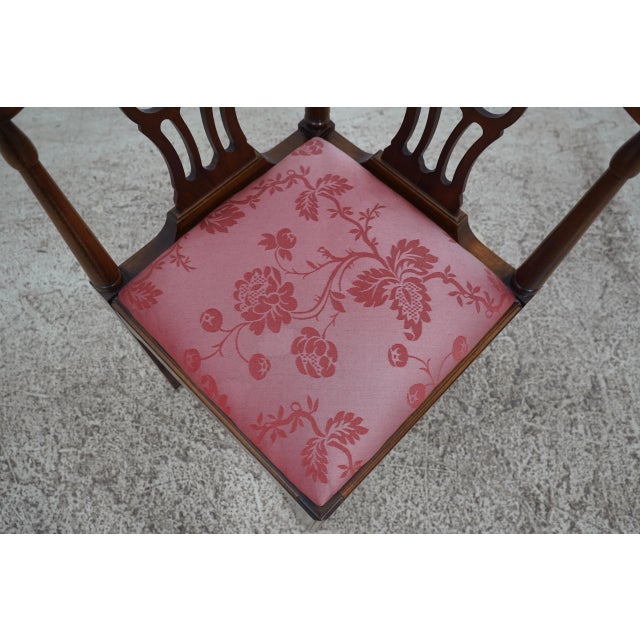 Chippendale Mahogany Corner Chair For Sale - Image 9 of 12