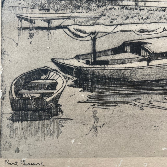 Early 20th Century Early 20th Century Etching by Lionel Barrymore “Point Pleasant” For Sale - Image 5 of 12