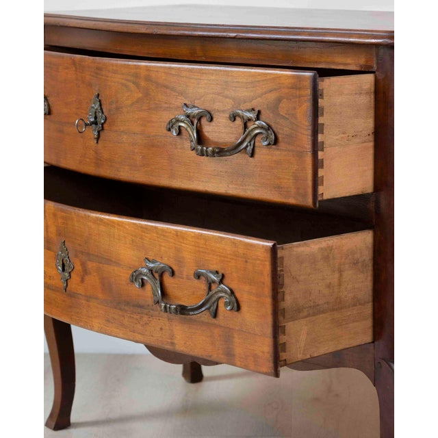 On Hold - Antique Louis XV Style Curved Walnut Commode For Sale In Atlanta - Image 6 of 10