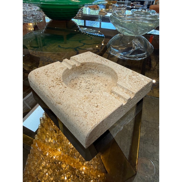 Fratelli Mannelli Italian Travertine Square Ashtray For Sale - Image 4 of 7