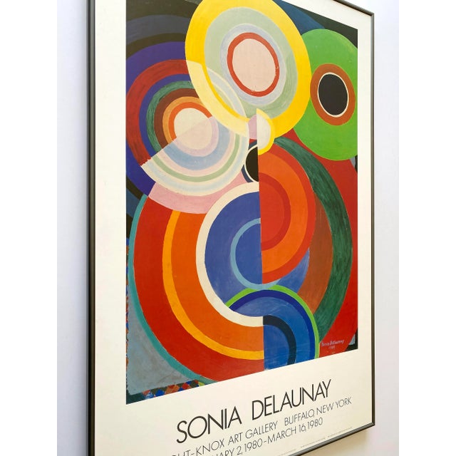 Sonia Delaunay Vintage 1980 Pace Editions Lithograph Print Framed Large Modernist Exhibition Poster " Composition " 1938 For Sale In Kansas City - Image 6 of 13