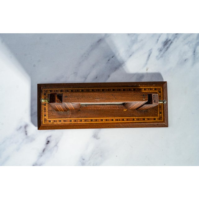 Decorative Aesthetic Movement Inlaid Antique Wood Tabletop Picture Photo Frame For Sale - Image 10 of 11