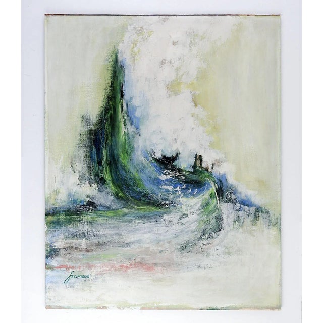 Mid-Century Modern Mid 20th Century Abstract Waves Painting For Sale - Image 3 of 4