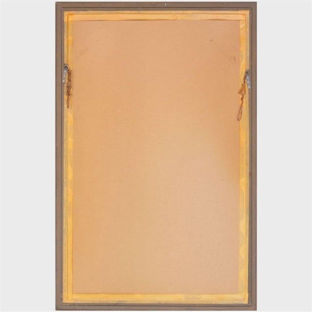 1700s Louis XVI style gilt wood mirror with antique mirror glass and divided split mirror line. Mirror is in excellent...