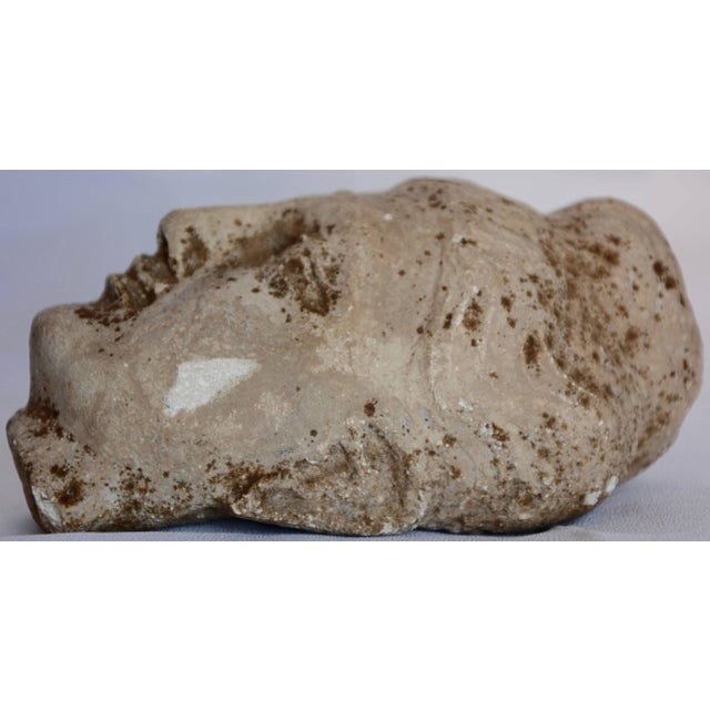 1900 - 1909 Early 20th Century Stone Buddha Head Sculpture For Sale - Image 5 of 7