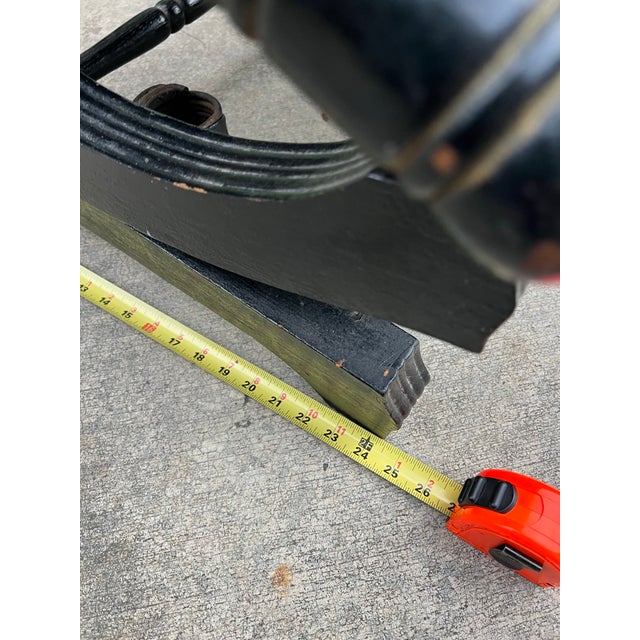 Wood 1800s Spool Wooden Rocking Chair With Red Cushions For Sale - Image 7 of 8