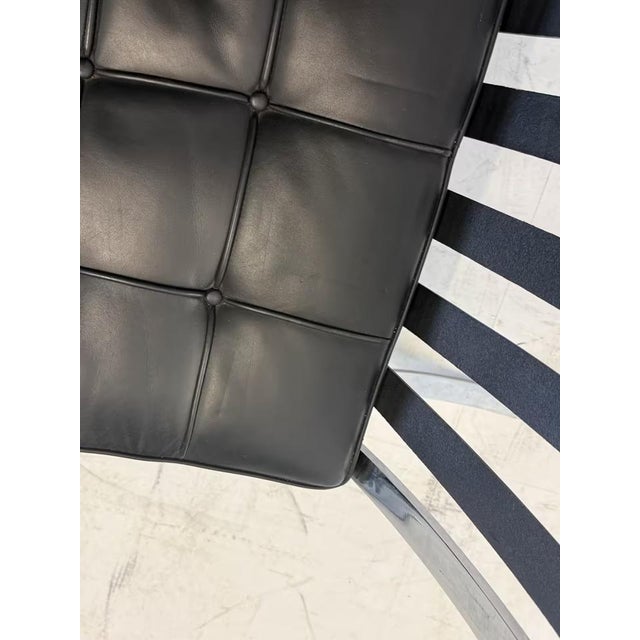 Animal Skin Leather Barcelona Chairs by Ludwig Mies van der Rohe for Knoll Inc. For Sale - Image 7 of 18