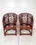 Mid-Century Modern Vintage Brighton Chinese Chippendale Rattan Chairs- Pair For Sale - Image 3 of 5