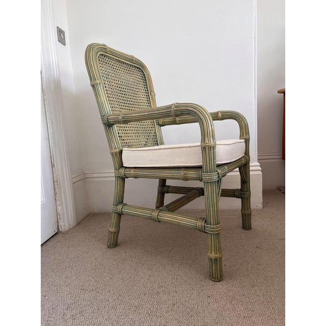 Vintage Faux Bamboo Dining Chairs, 1980s, Set of 2 For Sale - Image 3 of 15