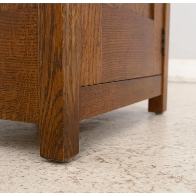Stickley Mission Oak Arts & Crafts Flip Top Bar For Sale - Image 11 of 12