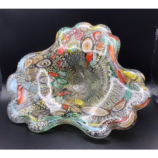 Late 20th Century Murano Hand Blown Millifiori Shallow Bowl For Sale - Image 12 of 12