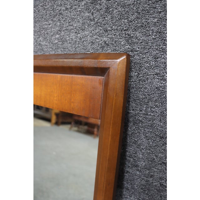 Mid 20th Century Mid-Century Modern Walnut Framed Mirror For Sale - Image 5 of 6