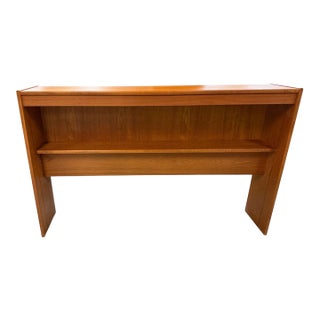 Vintage Danish Modern Queen Size Teak Headboard For Sale