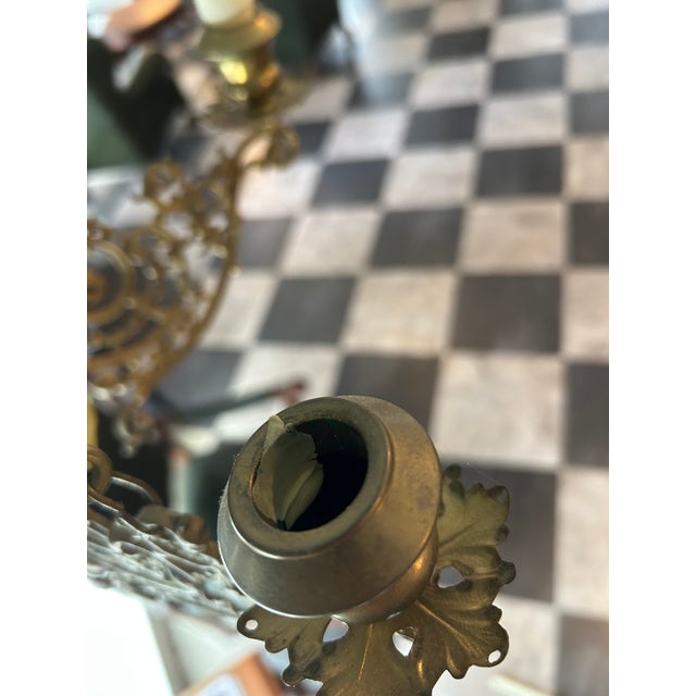 Late 19th Century Art Nouveau Hanging Candle Chandelier For Sale In Houston - Image 6 of 8