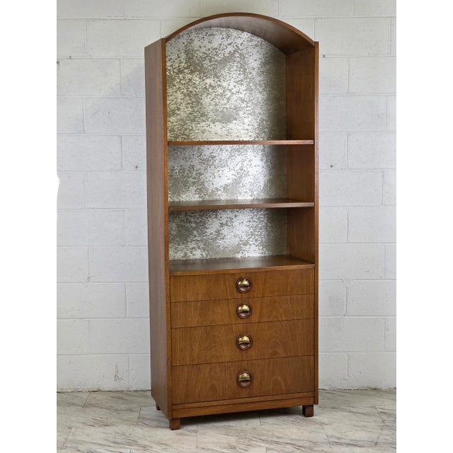 Mid-Century Modern Walnut Mid 20th Century Arch Top Cabinet For Sale - Image 3 of 8