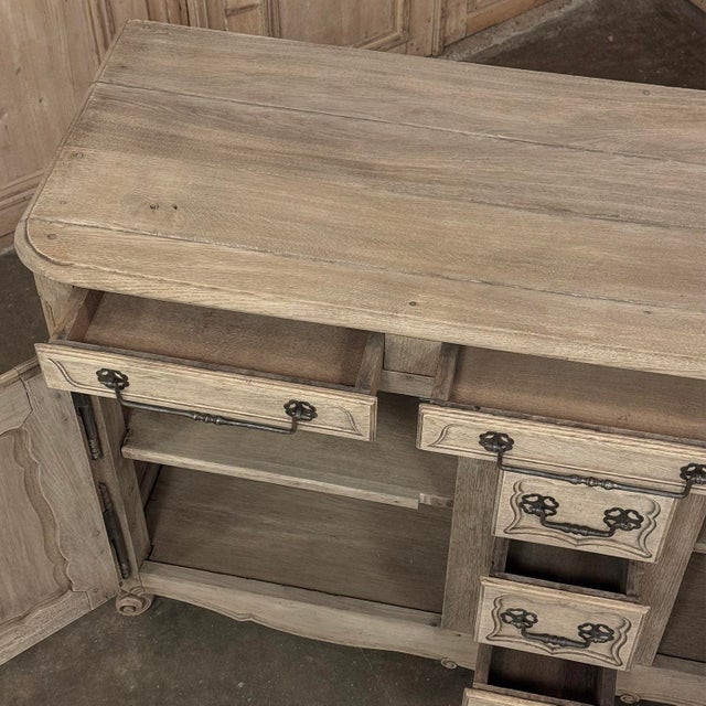 19th Century Country French Stripped Buffet With Original Hardware For Sale - Image 17 of 18