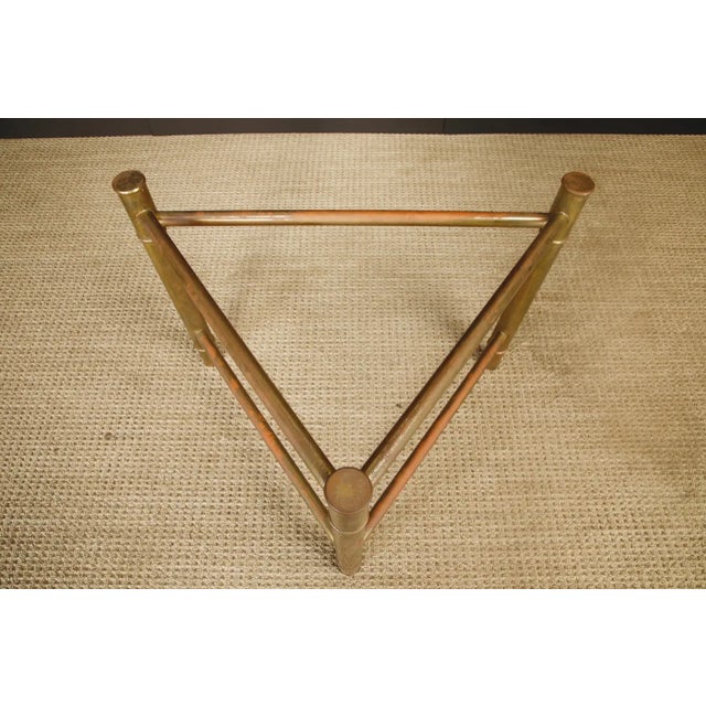 Mastercraft Patinated Brass Faux Bamboo Dining Table / Desk Bases, 1970s For Sale - Image 12 of 16