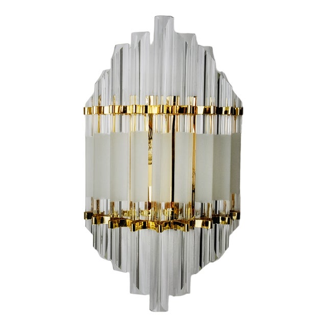 Venini Wall Lamp in Murano Triedri Glass, Italy, 1970s For Sale