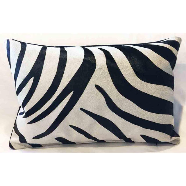 Zebra Stripe Cowhide Accent Pillow Chairish