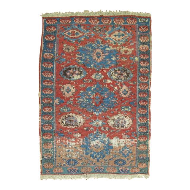Antique Caucasian Soumac Rug For Sale