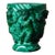 Curt Schlevogt for Ingrid Malachite Glass Cherub Vase – Czech Art Deco, 1930s For Sale