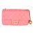 Pink Quilted Lambskin Pearl Crush Mini Rectangular Flap Bag For Sale