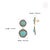 VRJewels 20.43ct Turquoise Sapphire 14k Yellow Gold Floral Navajo Drop Earrings- A Pair For Sale - Image 13 of 18