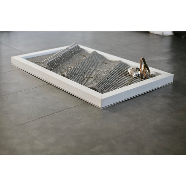 Metal Sculpture, 1980s, Steel Rods with Aluminum Support For Sale - Image 7 of 18