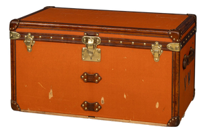 Antique Courier Trunk in Orange Vuittonite Canvas by Louis Vuitton for Louis Vuitton, 1905