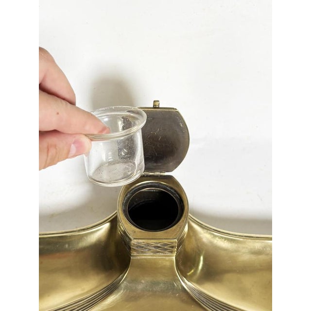 Art Nouveau Brass Inkwell, France, 1900 For Sale - Image 10 of 12