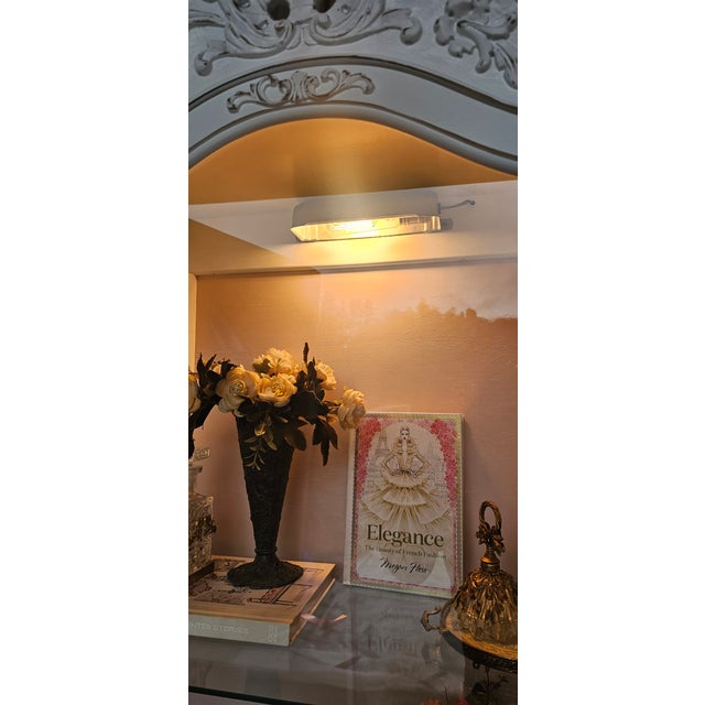 White 1920s White Rococo Style Vitrine Cabinet For Sale - Image 8 of 8