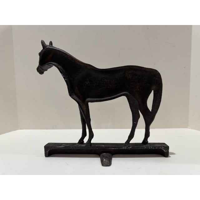 Mid 20th Century Virginia Metalcrafters Citation Horse Cast Iron Doorstop Bookend Sculpture For Sale - Image 5 of 11