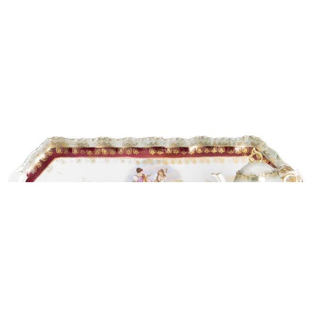 Tête-À-Tête Tea Service in Porcelain Royal Vienna, 1800s, Set of 8 For Sale - Image 6 of 8