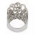 Estate 4.5ct Diamond 18k White Gold Concave Lattice Design Ring Size 10.5 For Sale - Image 4 of 5