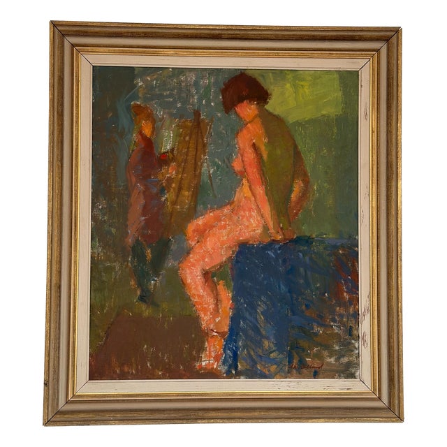 A. W. Ekelund, Modell, 1950s, Oil on Canvas For Sale