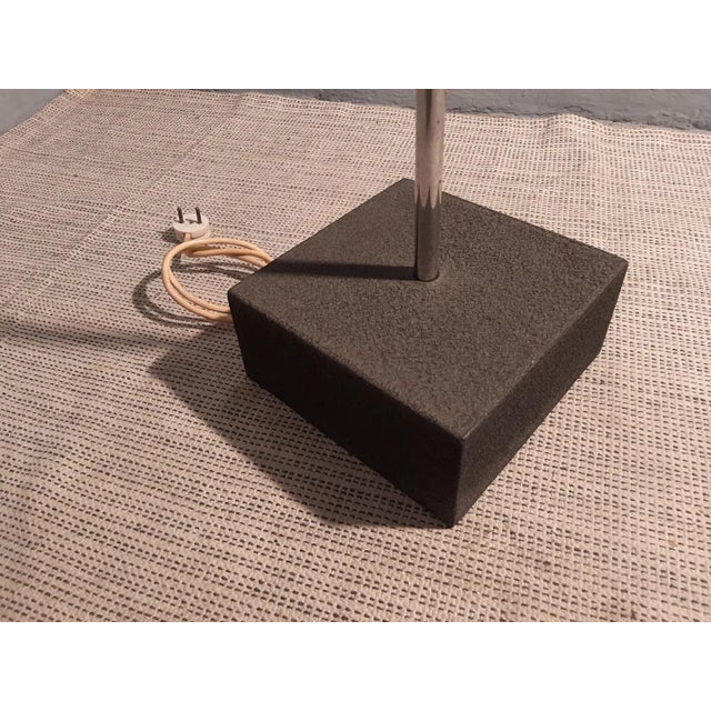 1960s Floor Lamp with Cast Iron Base and Glass with Colored Lines by Roberto Pamio for Leucos, 1960s For Sale - Image 5 of 7