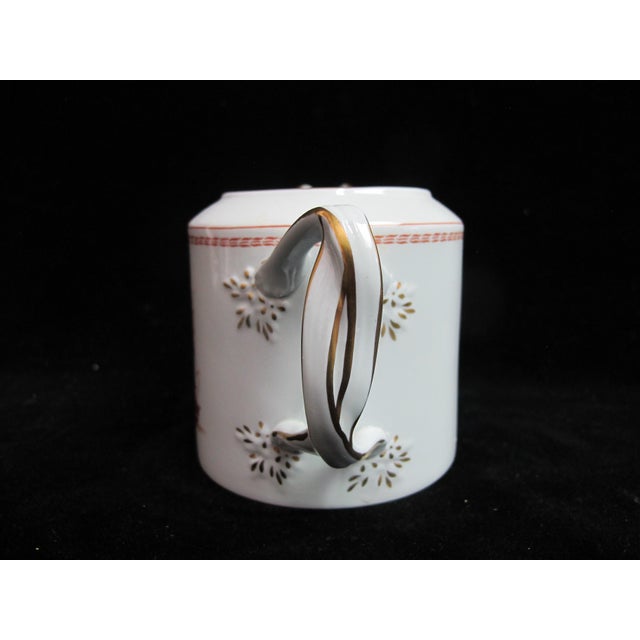 Classic Spode Copeland Trade Winds creamer pitcher with red ship design and gold gilt trim. Measures 5 1/4" x 3 1/4" x 3...