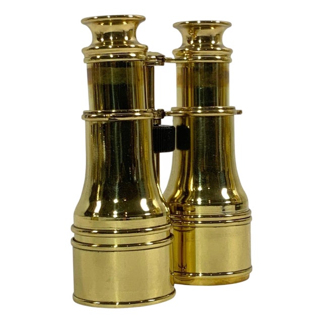 Heavy Pair of Highly Polished Library Binoculars For Sale