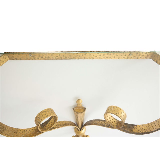 Italian Mid-Century Gilt Wall-Mount Console Table by Pier Luigi Colli, 1940s For Sale - Image 14 of 16