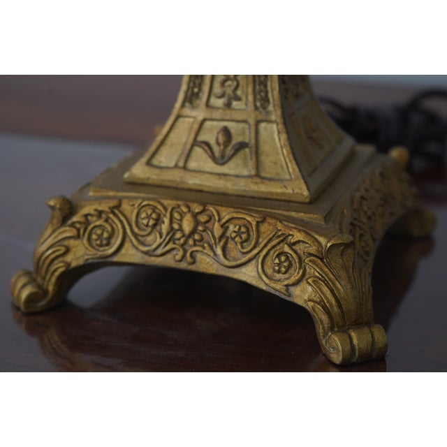 1990s Black & Gold Buffet Table Lamps W. Crystal Accents - a Pair For Sale In Philadelphia - Image 6 of 15