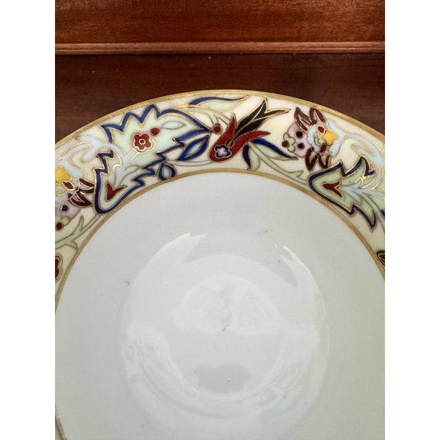 1910s Early 20th Century Morimura Sauce Bowl With Stand and Ladle For Sale - Image 5 of 12