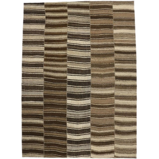 Textile Mid 20th Century Wabi-Sabi Turkish Kilim Rug - 10'09 X 14'10 For Sale - Image 7 of 7