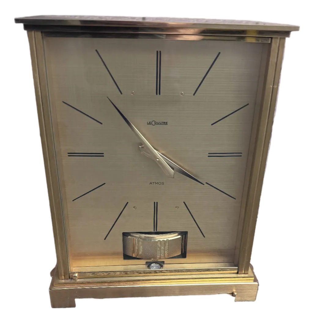 Vintage Jaeger LeCoultre Atmos Desk Clock Embassy VII | Chairish