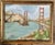 Vintage Golden Gate Bridge Oil Painting With Sailboats in Ornate Gilt Frame For Sale In Los Angeles - Image 6 of 8