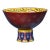 Late 19th Century Porcelain Stem Bowl With Dragon and Floral Motif, 430g For Sale