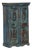 Antique Indian Small Painted Teakwood Armoire For Sale