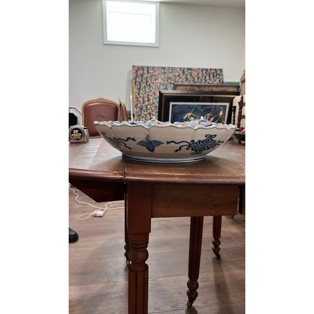 1900 - 1909 Large Vintage Japanese Imari Porcelain Centerpiece Bowl For Sale - Image 5 of 5