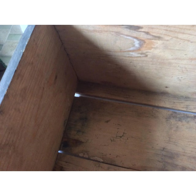 Antique Primitive Domed Pine Trunk For Sale - Image 9 of 11