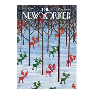 1970 New Yorker Magazine Cover, December 26 (Charles Martin), Original Vintage Cover, Christmas